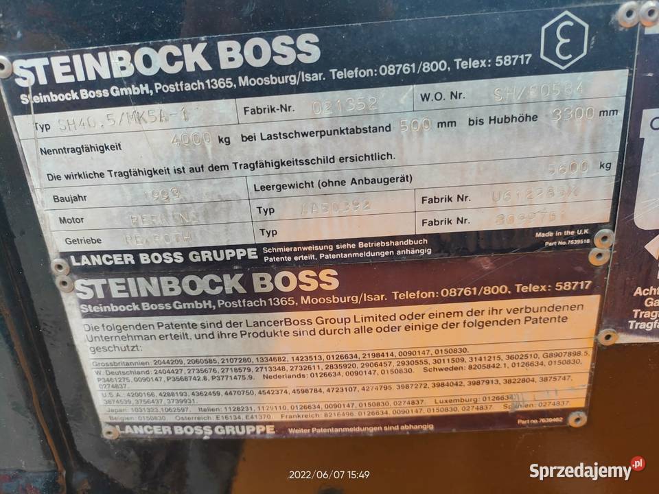 Wózek widłowy Steinbock Wózki widłowe Krążkowy