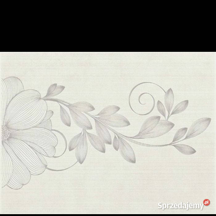 Dekor Stacatto bianco Inserto Kwiat 25 x 333