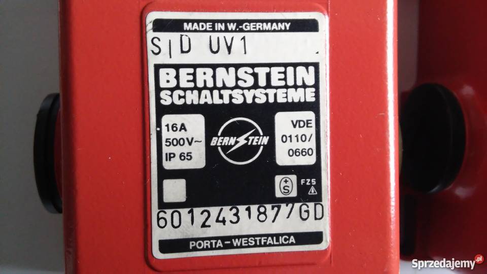 Łącznik SID UV1 Bernstein Schaltsysteme 16A Elektryka i akcesoria Dąbrowa Górnicza