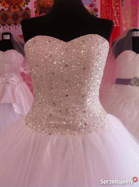 NOWA bajkowa suknia ślubna princessa Kraków sprzedam