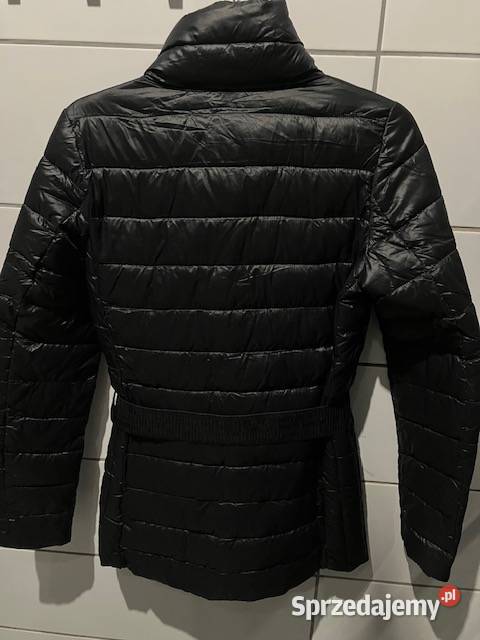 czarna kurtka xs 34 kołnierz stójka pas Toruń