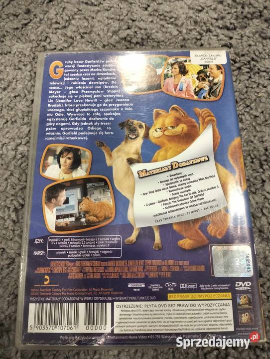 Garfield płyta DVD wielkopolskie Nagradowice