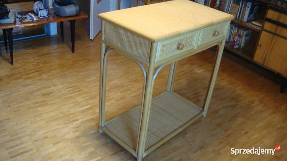 Etażerki ratanowe 2 sztuki Komody mazowieckie Warszawa