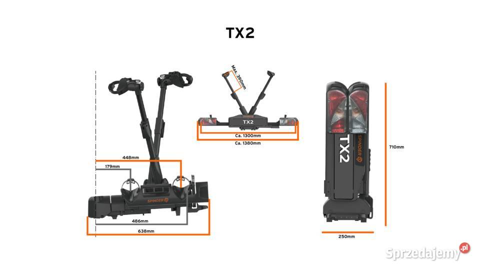 Bagażnik rowerowy platforma SPINDER TX2 Składany Głowienka