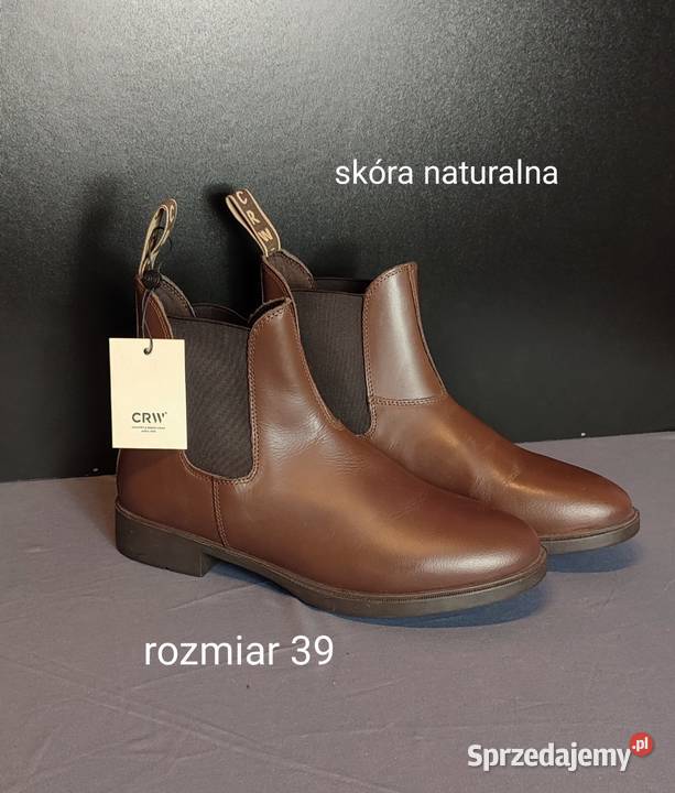 CRW Casual Jodhpur skórzane sztyblety Jasień