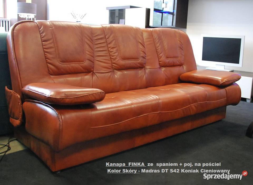 HIT Nowy Fotel FINKA SKÓRA NATURALNA Kolor Do Olesno