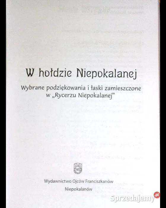 W hołdzie Niepokalanej Wybrane podziękowania i Chełm