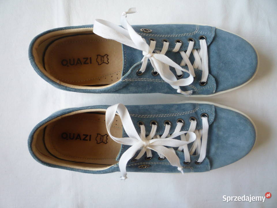 QUAZI r 39 dł 255 Sneakersy Półbuty Skóra zamsz