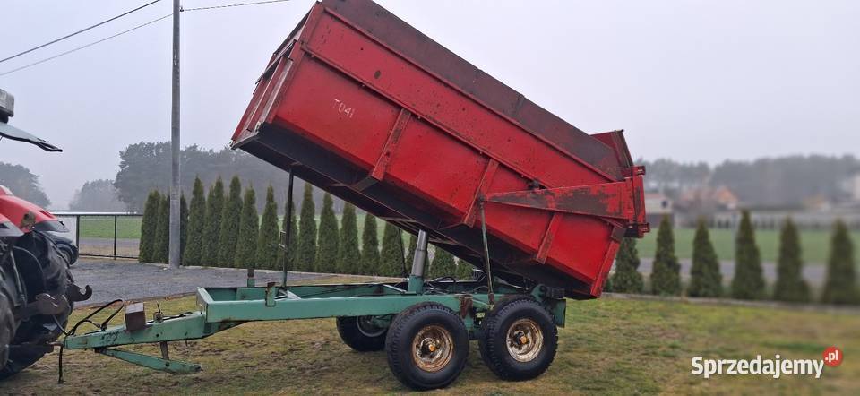 Przyczepa wywrotka tandem skorupa nieuszkodzony Przyczepy rolnicze Kępno sprzedam