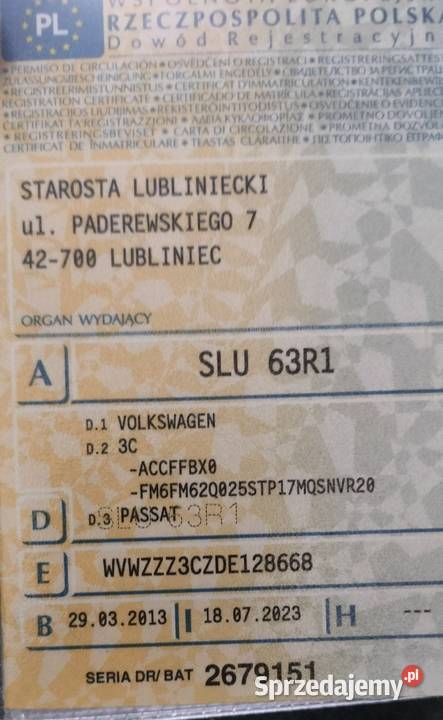 VW Passat 20 TDI 140 Rok produkcji 2013