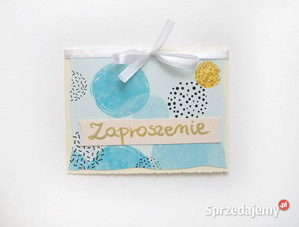 niebieskie zaproszenia bez tesktu pastelowe kujawsko-pomorskie Bydgoszcz