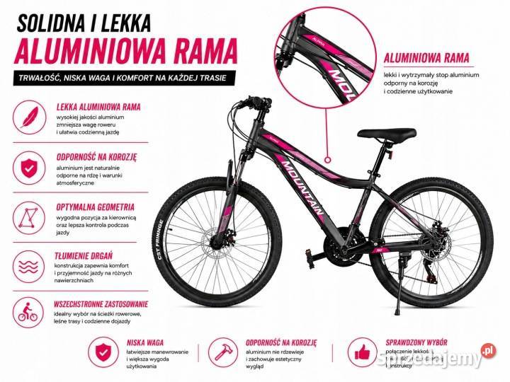 ROWER GÓRSKI DAMSKI KOŁA 26 ALUMINIOWY SHIMANO Skawina sprzedam