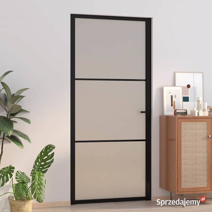 vidaXL Drzwi wewnętrzne 93x2015 czarneSKU350554 Drzwi wewnętrzne