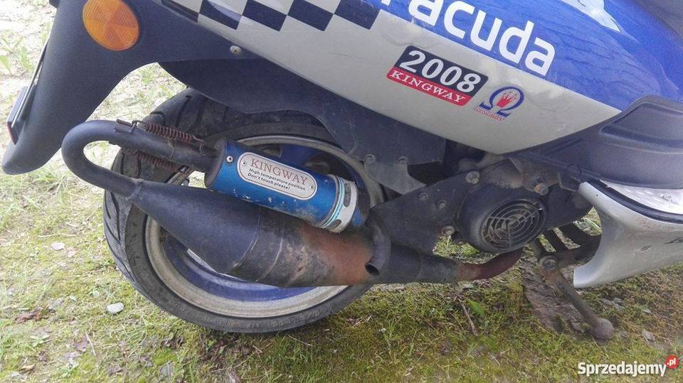 Niebieski skuter kingway barracuda 2008 Nowy Kingway Grybów
