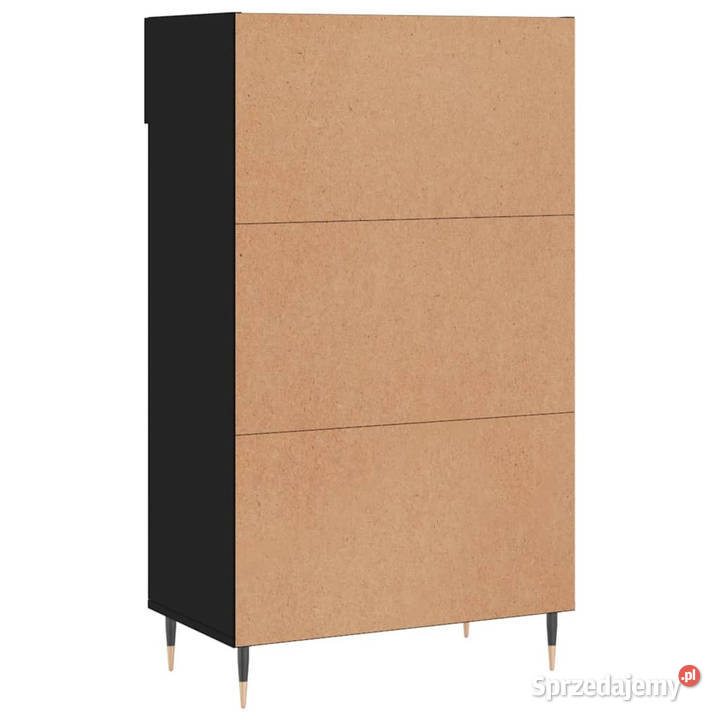 Szafka na buty czarna 60x35x105 materiał