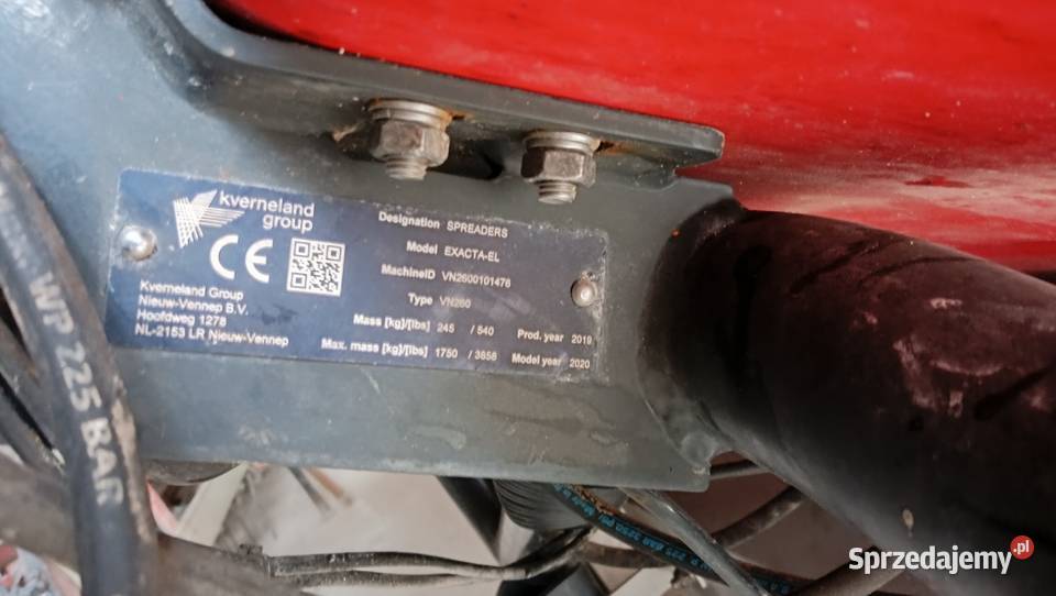 Rozsiewacz kverneland excata el nieuszkodzony Rozsiewacze nawozów Liśnik Duży