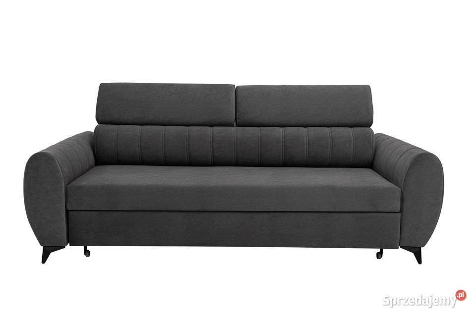Sofa tapicerowana rozkładana ciemna z funkcją podkarpackie Rzeszów