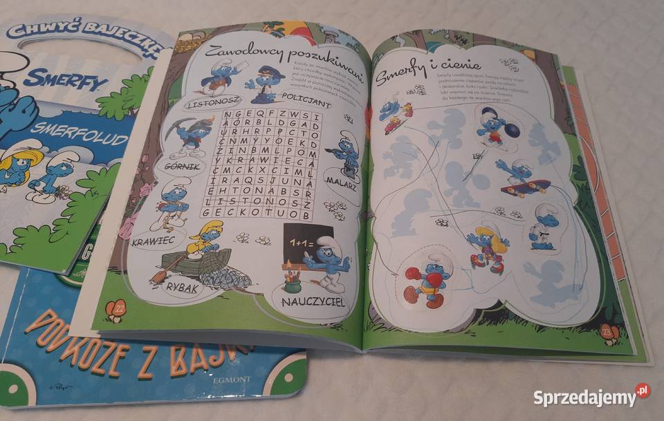 Smerfy teczka biblioteczka zestaw 3 książeczek Czeladź