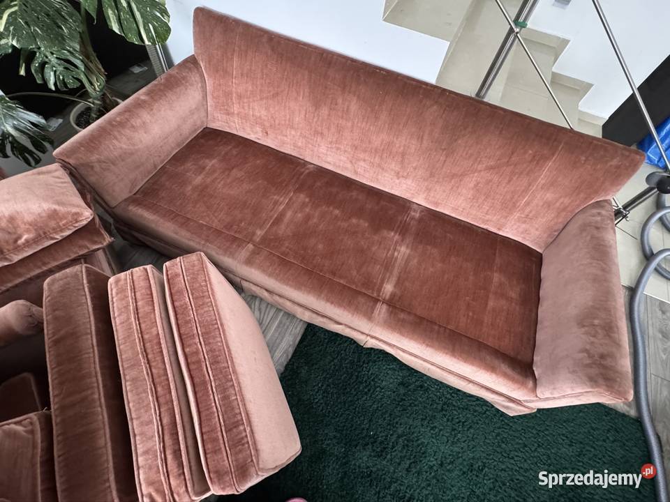 Vintage Sofa i trzy fotele mazowieckie Łomianki Dolne