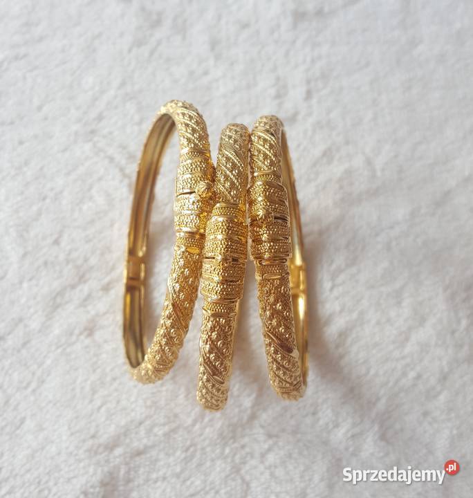 Nowa bransoletka indyjska bangla bangle złoty Szczecin