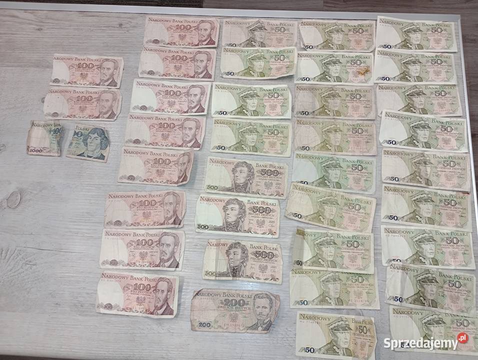 Banknoty PRL 50 100 200 500 33 sztuki Polska