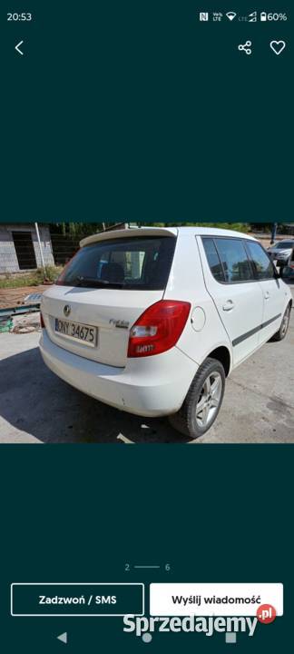 Skoda Fabia 12 bbm 1026 części 2008 Kłodzko