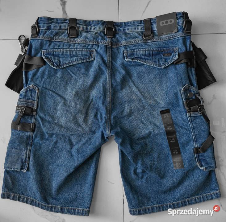 Krótkie spodenki robocze jeans rozmiar C56 niebieski łódzkie Łódź