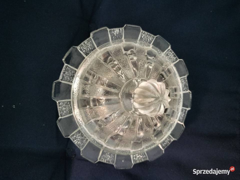 Bombonierka cukiernica puzderko szklane prl Choszczno