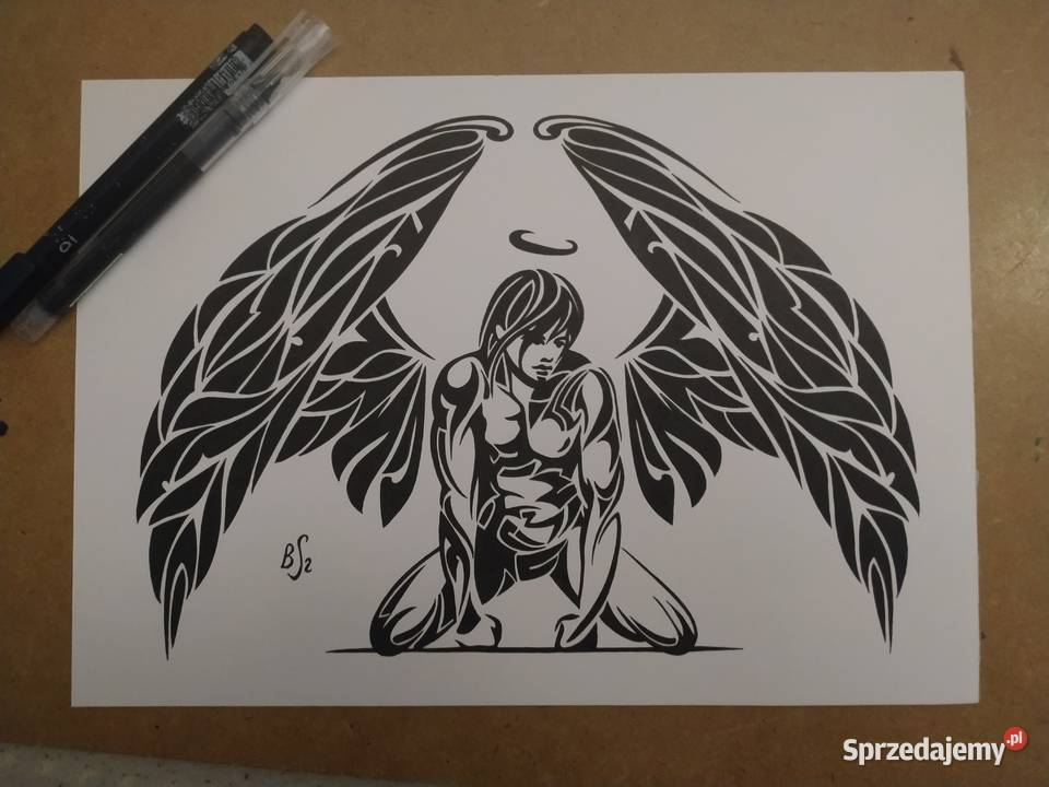 Rysunek anioł cienk blok t A4 250 gm2 Warszawa