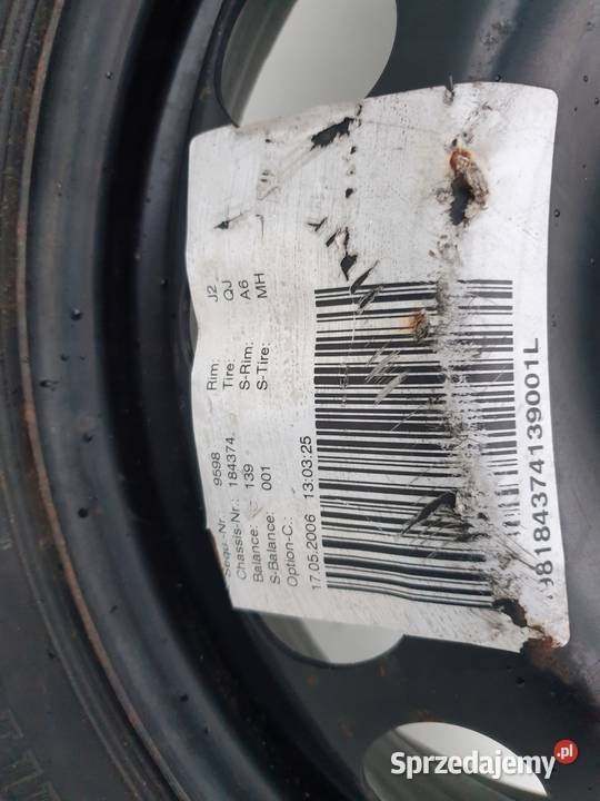 KOŁO ZAPASOWE DOJAZDOWE Opel Vectra C Astra H Chełm