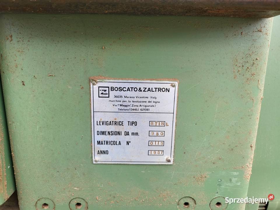 SZLIFIERKA SZEROKOTAŚMOWA BOSCATO ZALTRON 950 pomorskie Karsin