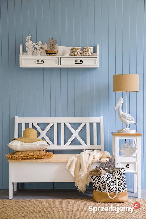 Drewniana ławka kuchenna z oparciem Maków Podhalański