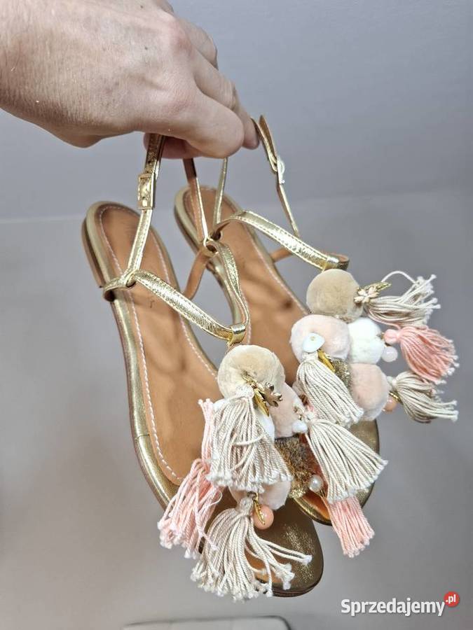 Sandały 40 Alameda Turquesa hand made skóra nowe Sandały i klapki małopolskie