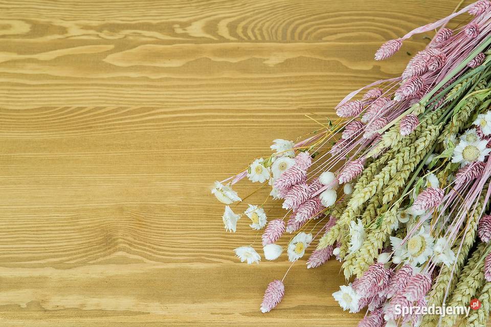 Drewniany stolik kwietnik z szufladką 34cm Maków Podhalański