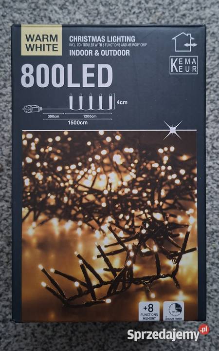 Lampki choinkowe 800 LED zewnętrzne i wewnętrzne Małkinia Górna