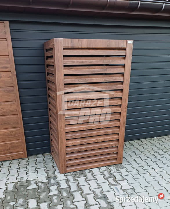 Osłona pompy ciepła 70x40x190 ciemny orzech