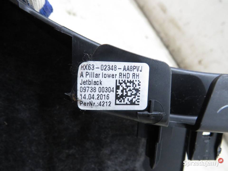 OSŁONA SŁUPKA PRAWY PRZÓD JAGURA XF X260