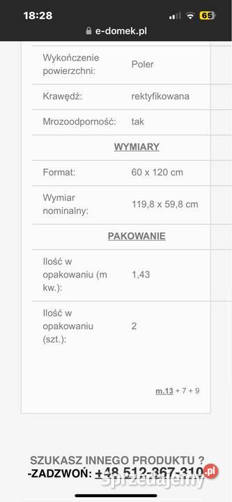 Sprzedam gres marmur połysk Tubądzin Płock