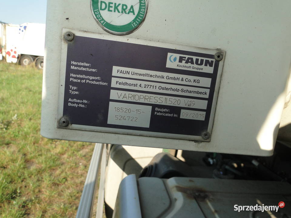Śmieciarka Volvo Fe 320 Euro 6 mazowieckie Stasi Las