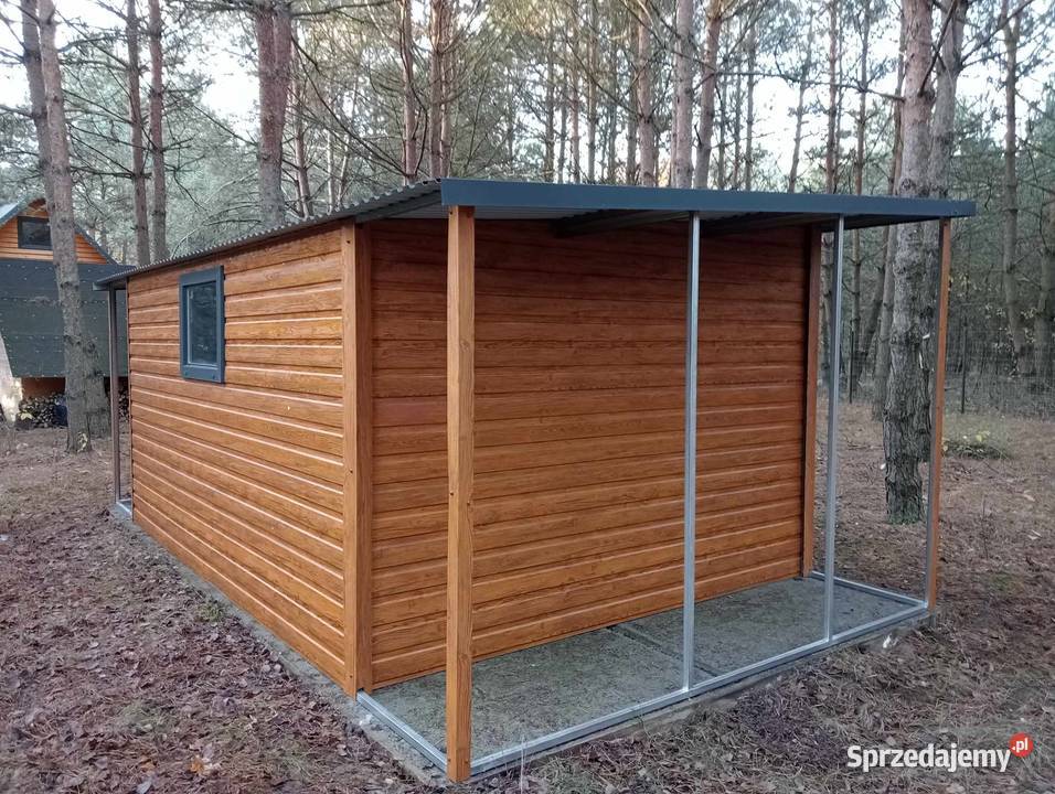 Domek ogrodowy 4x3m wiatka 13 13m złoty dąb Zbeltowice