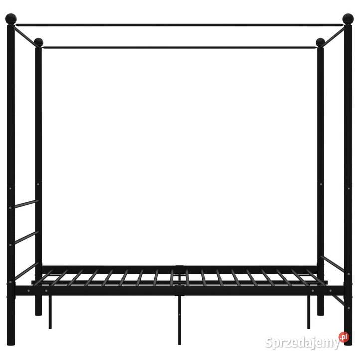 Rama łóżka z baldachimem czarna metalowa 120 x sprzedam