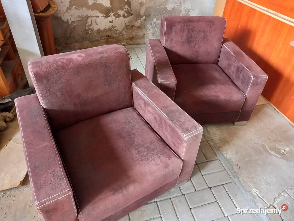 Sprzedam eleganckie fotele brązowe w stanie wielkopolskie Rawicz