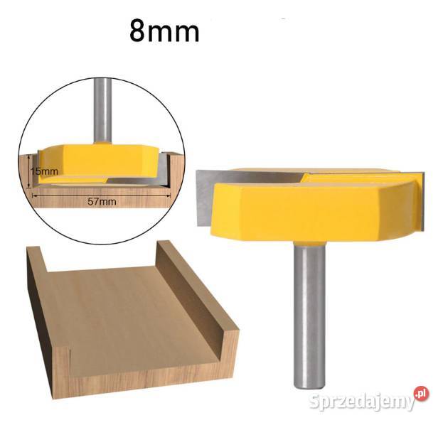 Frez do planowania drewna CNC 57mm trzpień 8mm Kulno