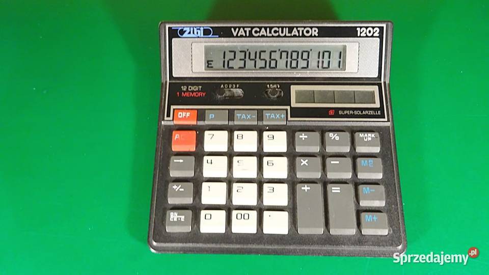 Kalkulator 1202 Vat Calculator 12 digit 1 memory śląskie Chorzów