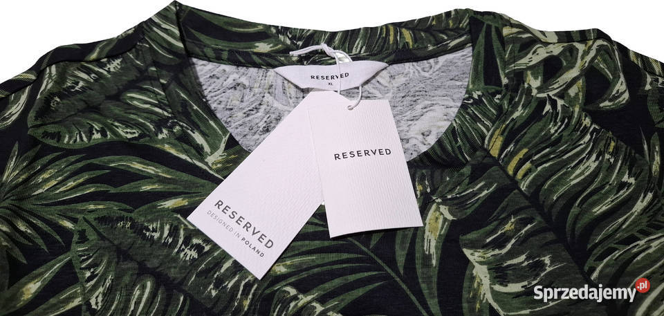Koszulka męska krótki rękaw Tshirt Reserved XL czarny Czeladź