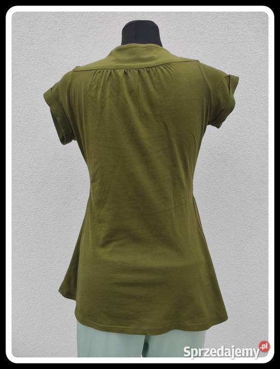 Mini zestaw kardigan narzutka bluzka oliwkowa 36 Zara Moda i Styl mazowieckie Płock