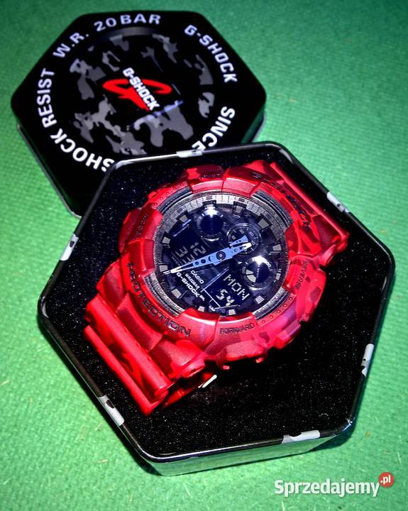 Casio GShock GA100 4A czerwony moro Rzeszów
