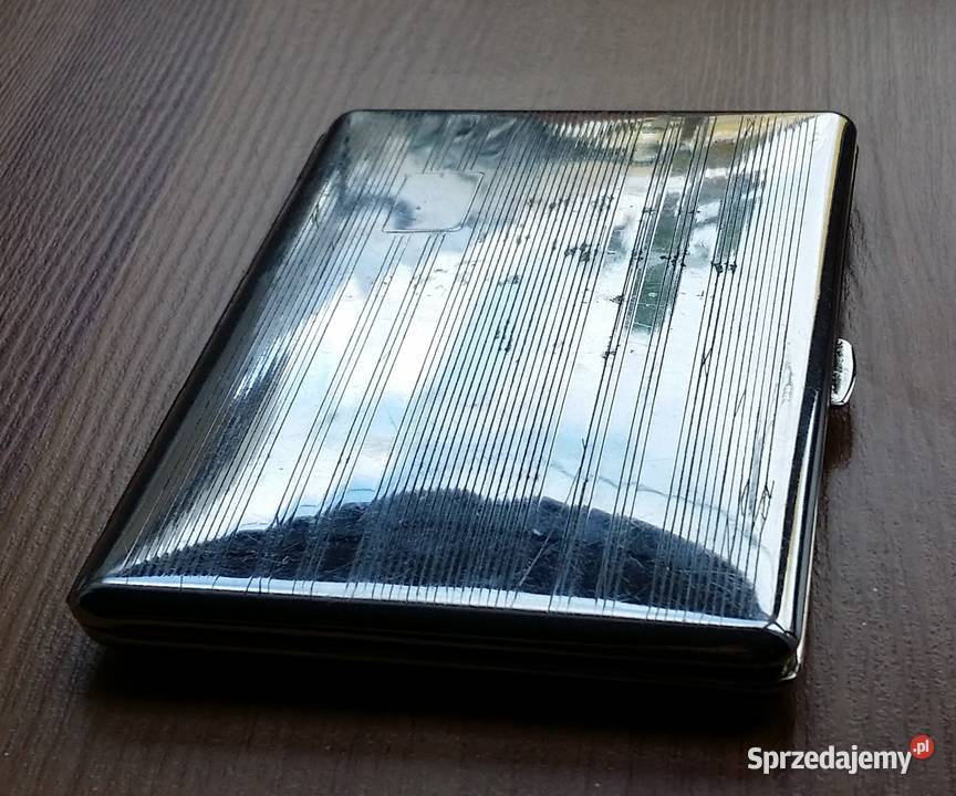 Papierośnica stara angielska chromowana ISECO