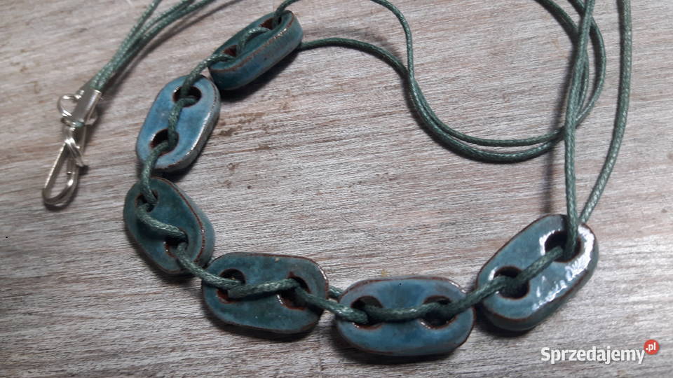 Naszyjnik ceramiczny ręcznie wykonany Otwock
