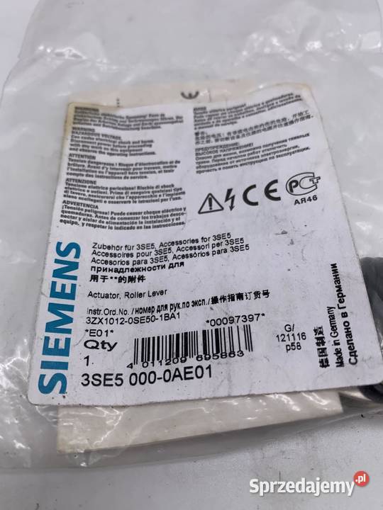 Siemens 3SE5 0000AE01 Głowica napędu rolka